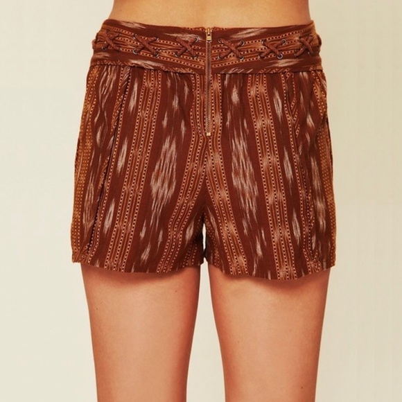 Free People Romantics Patola Ikat Lattice Shorts - Picture 2 of 8